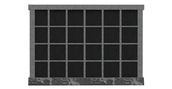 Finished granite columbarium manufactured by Monument Warehouse